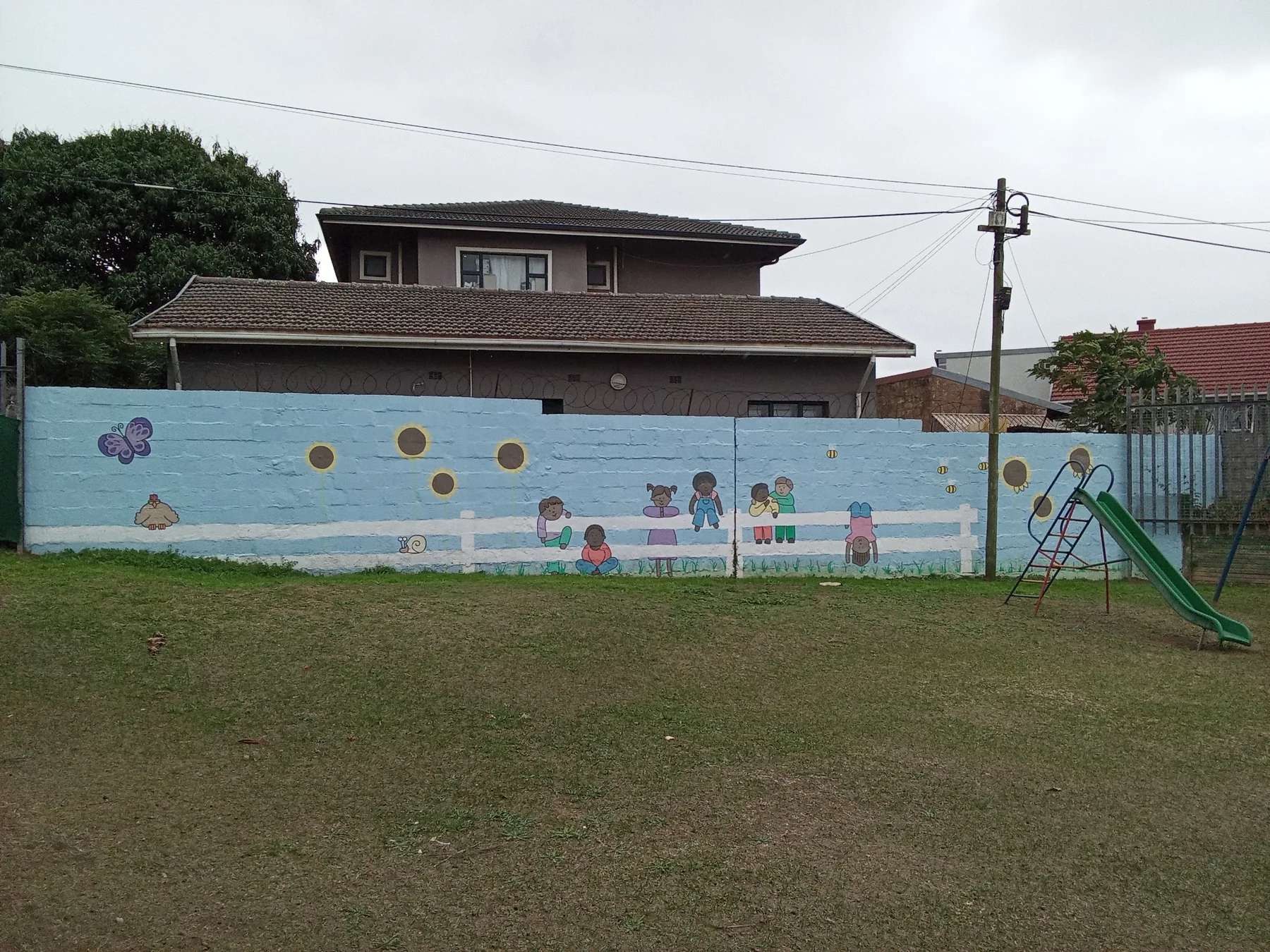 Playground and mural at St Thomas Home