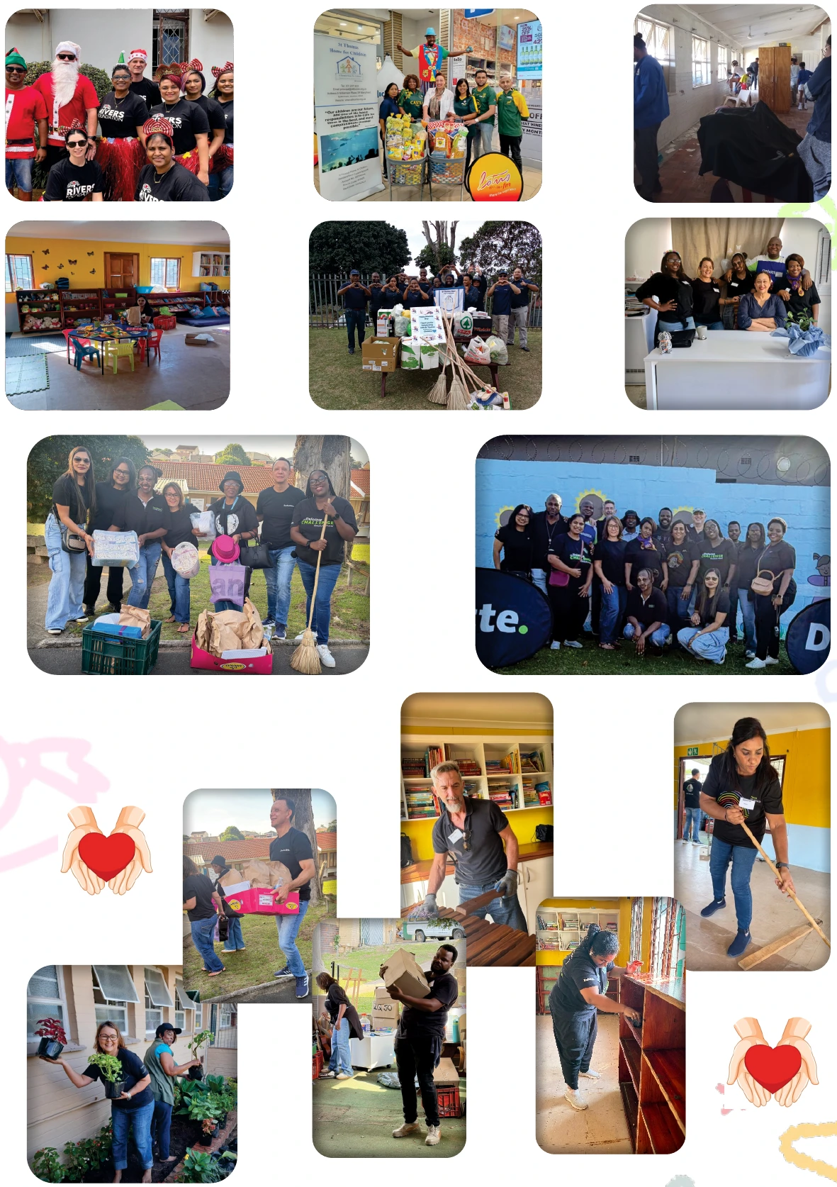 Donors, supporters and community activities from the brochure