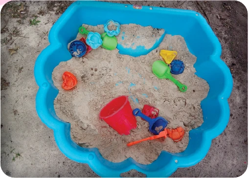 Sand play at the Home